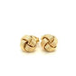 10k Yellow Gold Love Knot with Ridge Texture Earrings