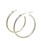 10k White Gold Polished Hoop Earrings (1.5x25 mm)