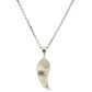 Sterling Silver with Large Textured Angel Wing Pendant