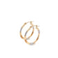 10k Tri-Color Gold Classic Hoop Earrings with Diamond Cut Details(20mm)
